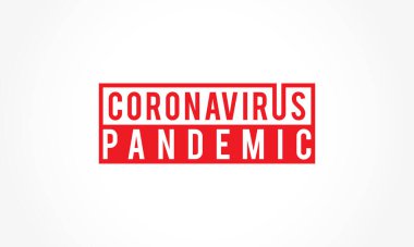 Coronavirus Pandemik Hastalığı (COVID-19) Sosyal Bilinç Tasarımı. 2019-nCov / Roman Corona Virüs Salgını Tipografi Şablonu