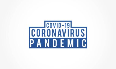 Coronavirus Pandemik Hastalığı (COVID-19) Sosyal Bilinç Tasarımı. 2019-nCov / Roman Corona Virüs Salgını Tipografi Şablonu