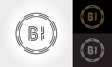 İlk Harf BI Logo Yaratıcı Tipografi Vektör Şablonu. Dijital Soyut Harf BI Logo Tasarımı