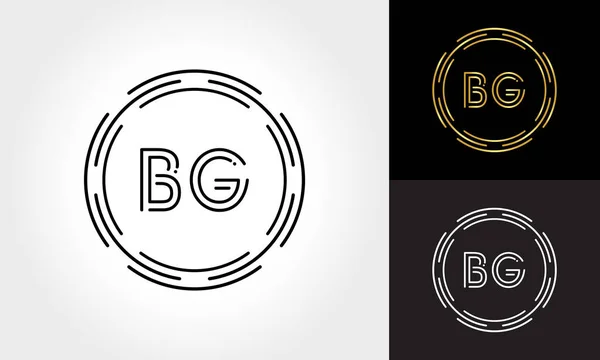 Initial Brev Logo Creative Typography Vector Mall Digital Abstrakt Brev — Stock vektor