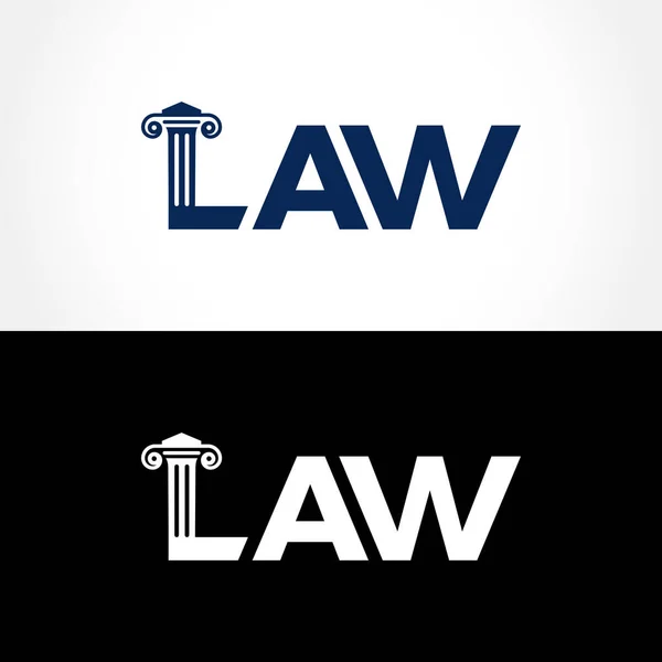 Law Typography Word Harf Logosu Tasarım Vektör Şablonu Tipografisi Tasarımı — Stok Vektör