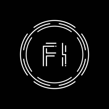 İlk Harf FI Logo Tasarım Vektör Şablonu. Yaratıcı Bağlı Alfabetik FI Logo Vektörü