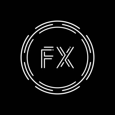 İlk Harf FX Logo Tasarım Vektör Şablonu. Yaratıcı Bağlı Alfabetik FX Logo Vektörü