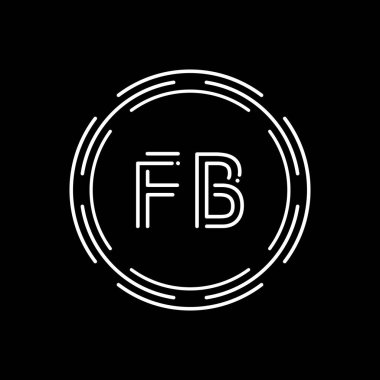 İlk Harf FB Logo Tasarım Vektör Şablonu. Yaratıcı Bağlı Alfabetik FB Logo Vektörü