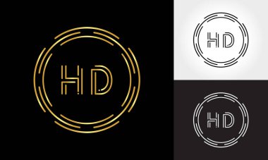 HD Logo Tasarım Vektör Şablonu. İlk Çember Harf HD Vektör İllüstrasyonu