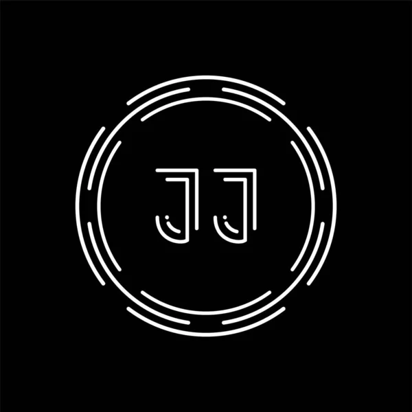 クリエイティブレターJjロゴデザインベクターテンプレート デジタルリンクレター Jjロゴデザイン — ストックベクタ