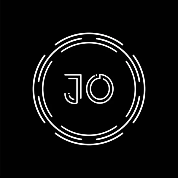 クリエイティブレターJoロゴデザインベクトルテンプレート デジタルリンクレターJoロゴデザイン — ストックベクタ