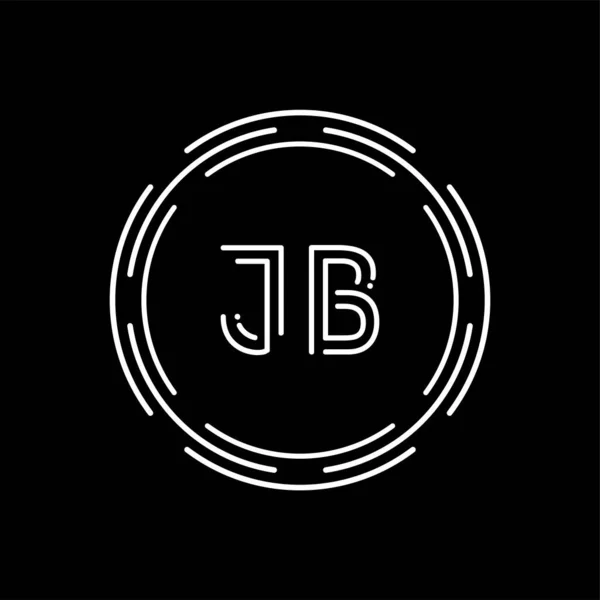 クリエイティブレターJbロゴデザインベクトルテンプレート デジタルリンクレター Jbロゴデザイン — ストックベクタ