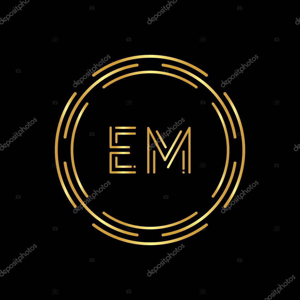 Initial EM Letter Logo With Creative Modern Business Typography Vector Template. Digital Abstract Letter EM Logo Design