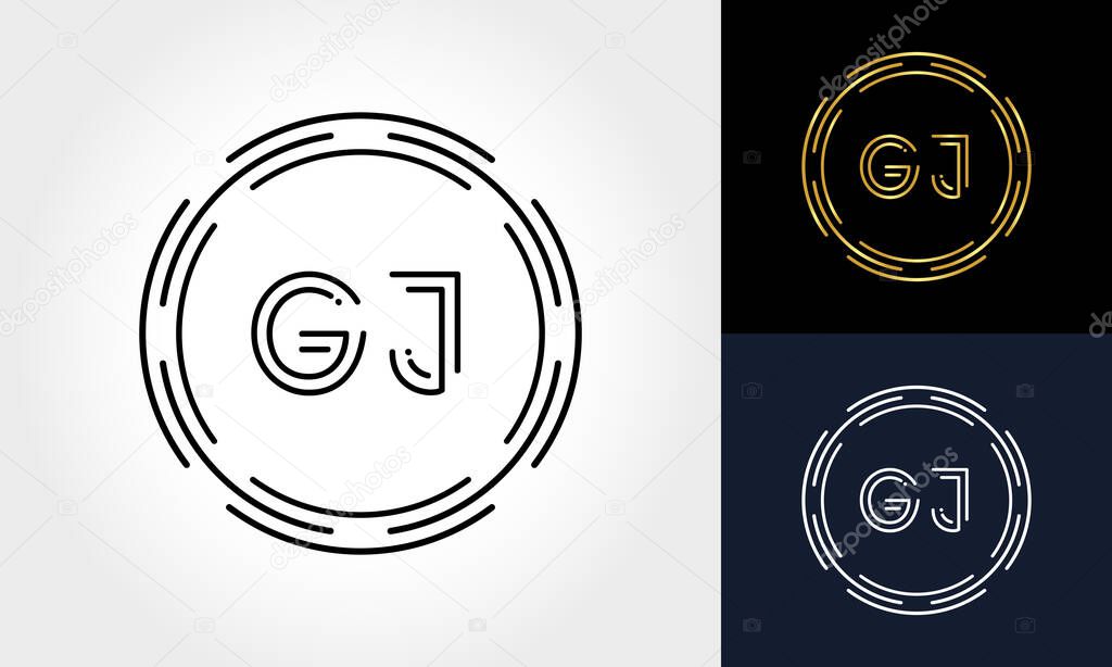 Initial Letter GJ Creative Logo Design vector Template. Digital Luxury Letter GJ logo Design