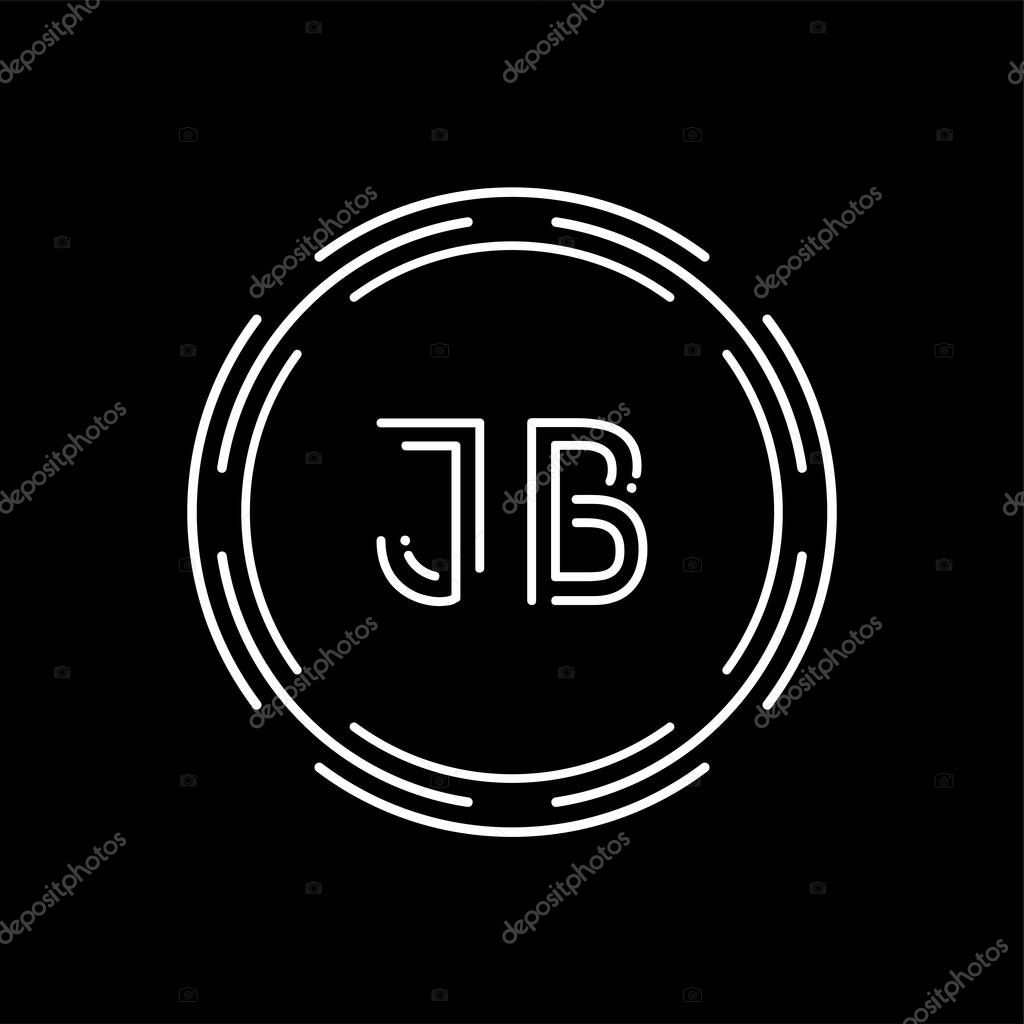 Creative letter JB Logo Design Vector Template. Digital Linked Letter JB Logo Design