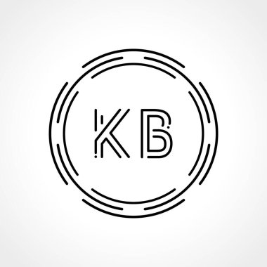 İlk Harf KB Logo Tasarım Şablonu. Dijital Soyut KB Çember Logo Tasarım Vektörü ResmiComment