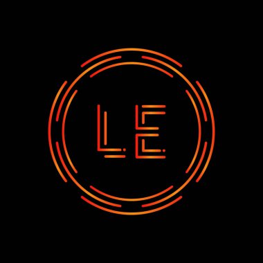 Initial LE letter Logo Design vector Template. Abstract Letter LE logo Design clipart