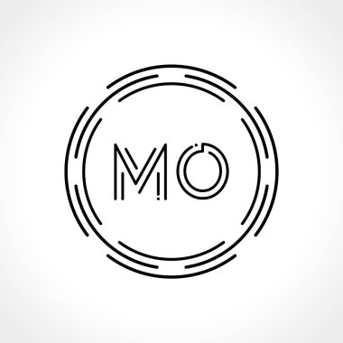 İlk Mo harfi Logo Tasarım Şablonu. Soyut Harf Mo logosu Tasarımı