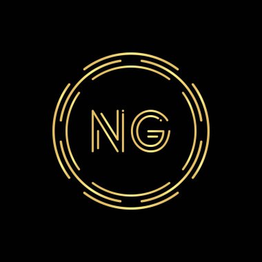 İlk Harf NG Logo Tasarım Vektör Şablonu. Dijital Soyut NG Harf Logosu Tasarımı
