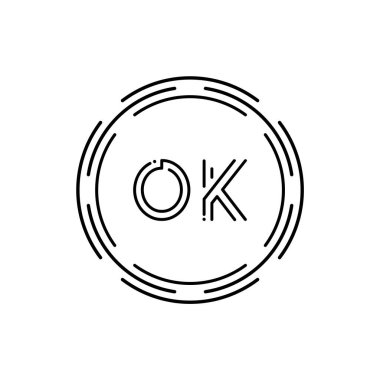 İlk Monogram Tamam Logo Tasarım Vektör Şablonu. Dijital Teknoloji Tamam Harf Logosu Tasarımı