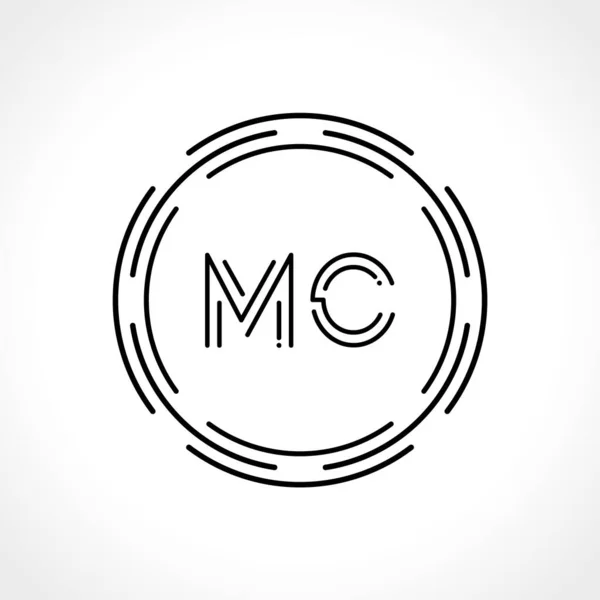 初始Mc字母标志设计向量模板 摘要信Mc标志设计 — 图库矢量图片