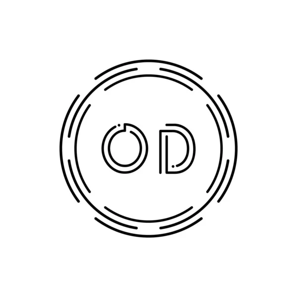 Kezdeti Monogram Levél Logo Design Vector Template Digitális Technológia Letter — Stock Vector