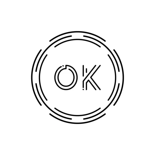 初始字母表好标志设计矢量模板 数码科技Ok书信标志设计 — 图库矢量图片