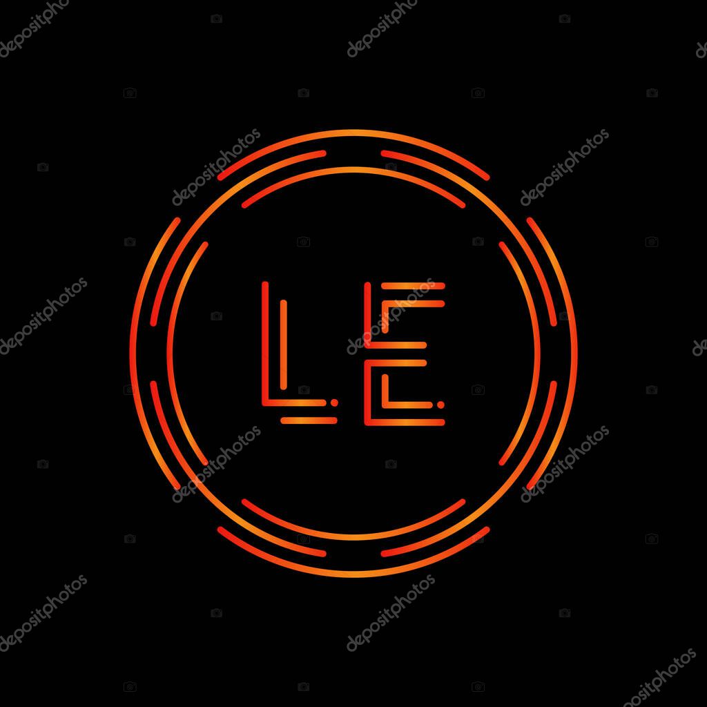 Initial LE letter Logo Design vector Template. Abstract Letter LE logo Design