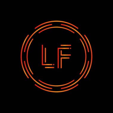 İlk Lf harfi Logo Tasarım Şablonu. Soyut Harf Logosu Tasarımı
