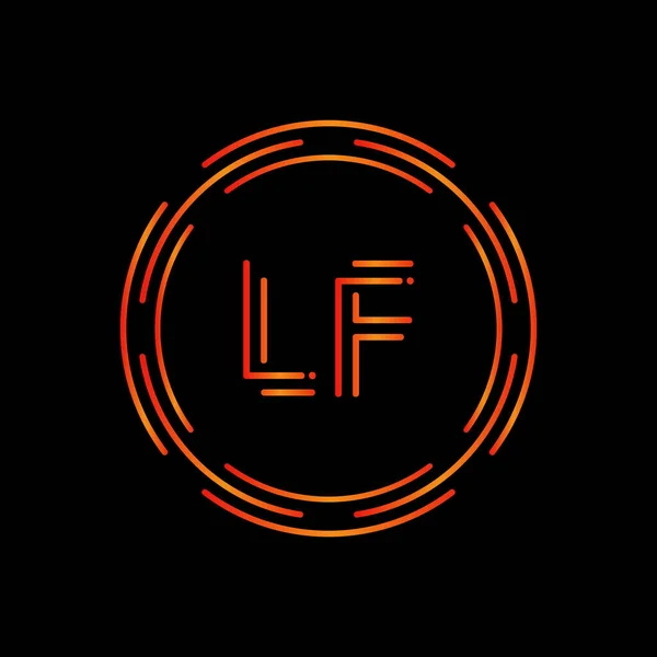 初始Lf字母标志设计向量模板 摘要字母Lf标志设计 — 图库矢量图片
