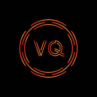 Yaratıcı Harf VQ Logosu Yaratıcı Tipografi Vektör Şablonu. Dijital Soyut Harf VQ Logo Tasarımı.