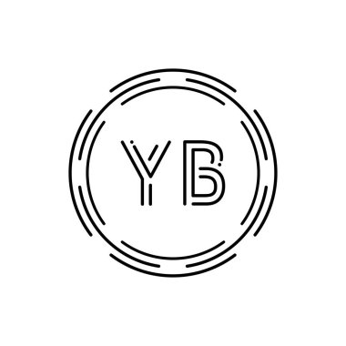 Initial YB Logo Design Vector Template. Creative Circle Letter YB Business Logo Vector Illustration vector
