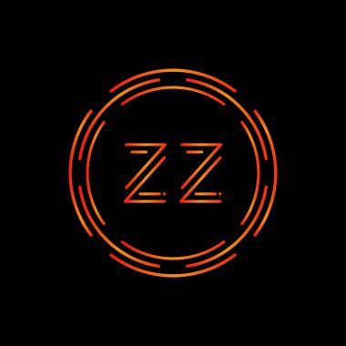 İlk ZZ Logo Tasarım Vektör Şablonu. Dijital Çember Harfi ZZ İş Logosu Vektörü ResimleriComment