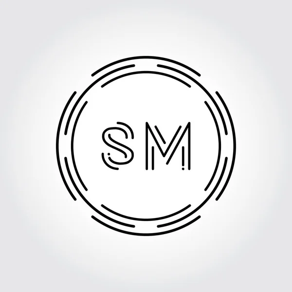 Początkowy Wzór Logo Creative Typography Vector Template Cyfrowe Streszczenie List — Wektor stockowy
