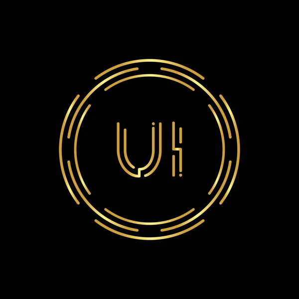 初期Uiロゴクリエイティブタイポグラフィベクターテンプレート デジタルアブストラクトレターUiロゴデザイン — ストックベクタ