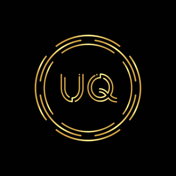 初始Uq标志创意地形图向量模板 数码摘要信Uq标志设计 — 图库矢量图片