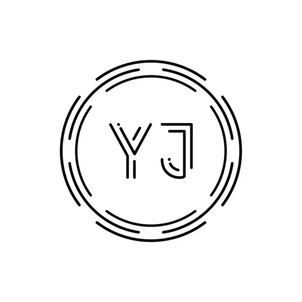 初始Yj标志设计矢量模板 创意圆环字母Yj Business Logo向量说明 — 图库矢量图片