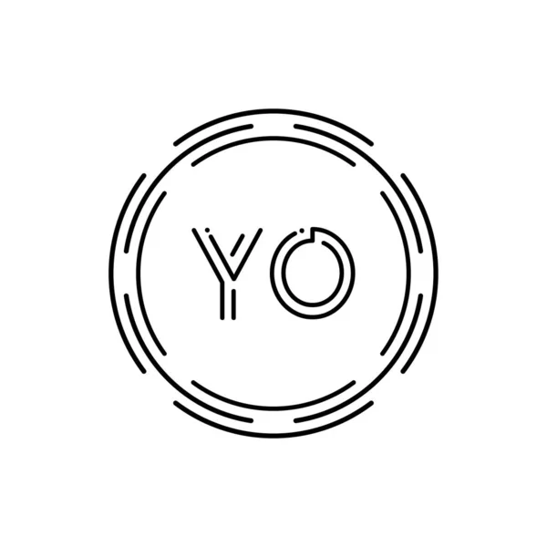 Початковий Шаблон Вашого Дизайну Логотипів Творче Коло Літера Ваш Бізнес — стоковий вектор