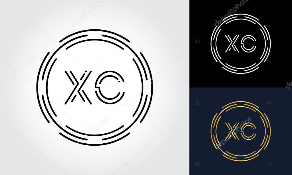 Initial XC letter Logo Design vector Template. Abstract Circle Letter XC Logo Design.