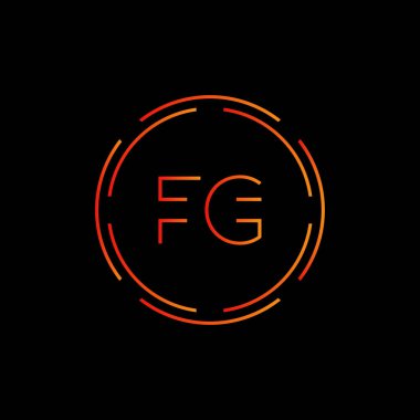 İlk Harf FG Logo Tasarım Vektör Şablonu. Yaratıcı Bağlı Alfabetik FG Logo Vektörü
