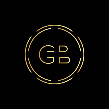 İlk Harf GB Yaratıcı Logo Tasarım Şablonu. Dijital Lüks Mektup Büyük Harf Logosu Tasarımı