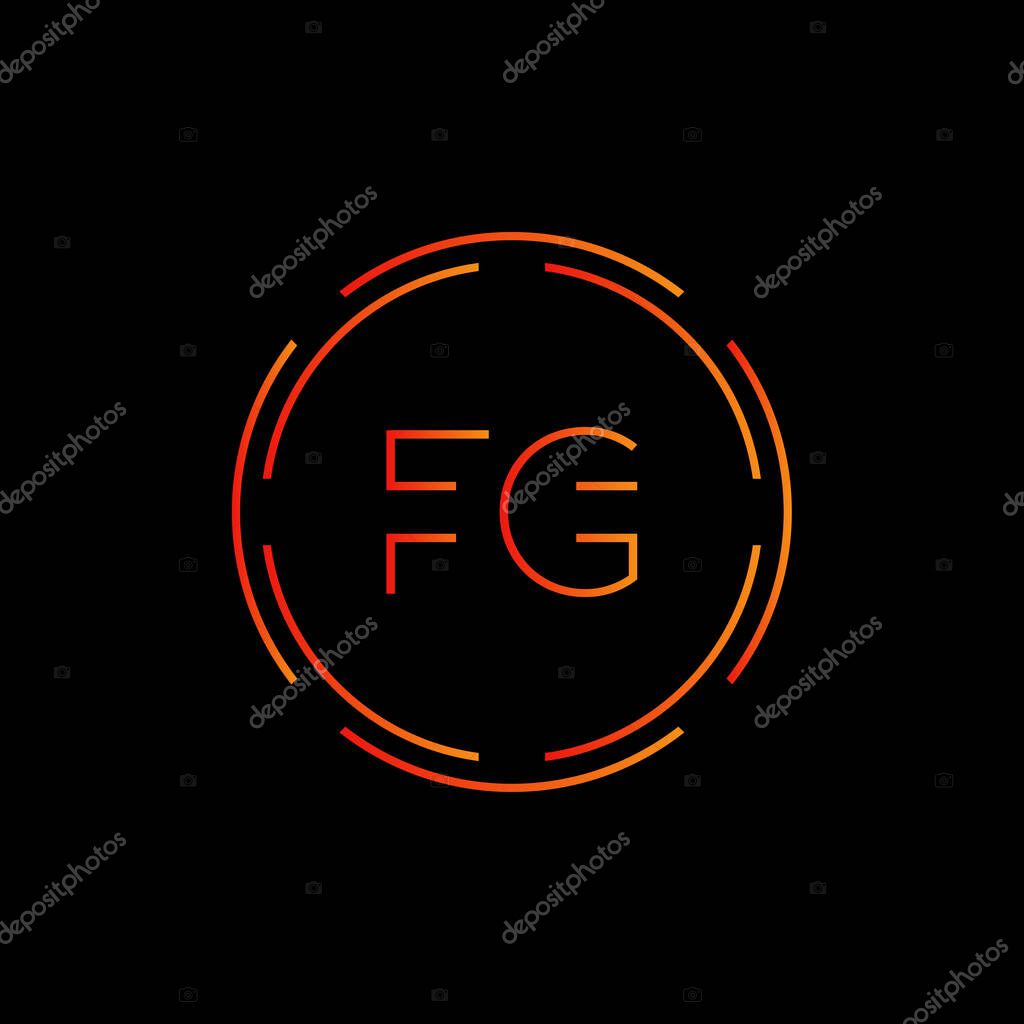 Initial Letter FG Logo Design Vector Template. Creative Linked Alphabetical FG Logo Vector