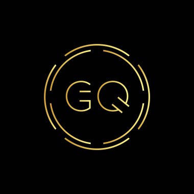 İlk Harf GQ Yaratıcı Logo Tasarım Şablonu. Dijital Lüks Mektup GQ logo Tasarımı