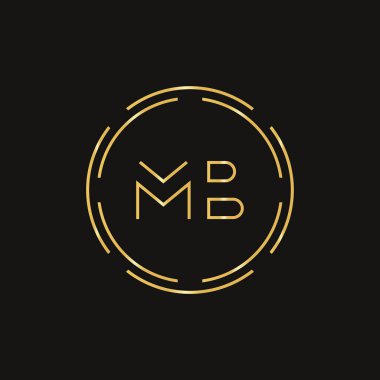 İlk Mb harfi Logo Tasarım Şablonu. Soyut Harf Mb logosu Tasarımı