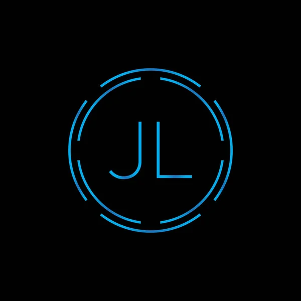 クリエイティブレターJlロゴデザインベクターテンプレート デジタルリンクレターJlロゴデザイン — ストックベクタ