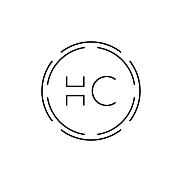Πρότυπο Διανυσματικού Σχεδιασμού Λογότυπου Αρχική Εικονογράφηση Διανυσματικών Γραμμάτων Κύκλου — Διανυσματικό Αρχείο