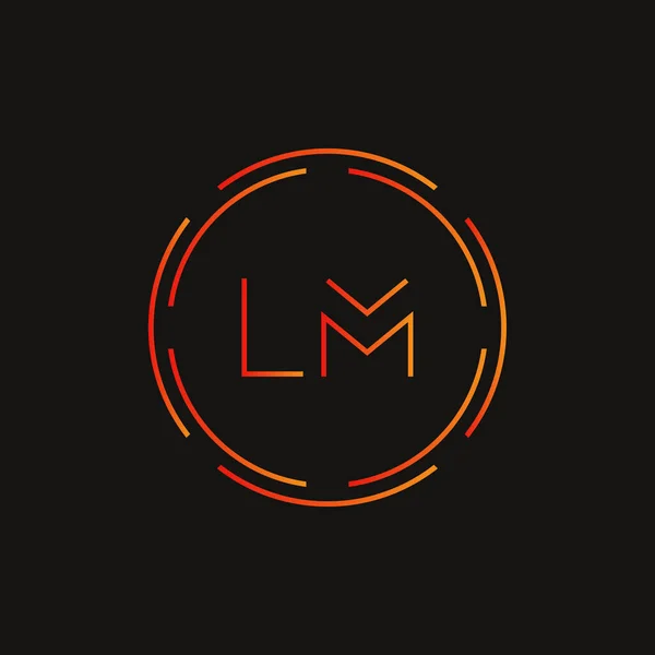 初始Lm字母标志设计向量模板 摘要字母Lm标志设计 — 图库矢量图片