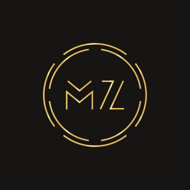 İlk Mz harfi Logo Tasarım Şablonu. Soyut Harf Mz logo Tasarımı