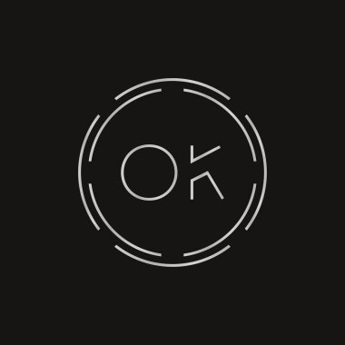 İlk Monogram Tamam Logo Tasarım Vektör Şablonu. Dijital Teknoloji Tamam Harf Logosu Tasarımı
