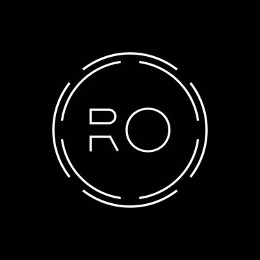 İlk Harf RO Logosu Yaratıcı Tipografi Vektör Şablonu. Dijital Soyut Harf Logosu Tasarımı