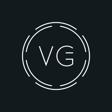 Yaratıcı Harf VG Logosu Yaratıcı Tipografi Vektör Şablonu. Dijital Soyut Harf VG Logo Tasarımı.