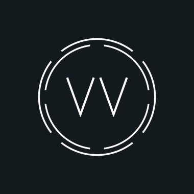 Yaratıcı Harf VV Logosu Yaratıcı Tipografi Vektör Şablonu. Dijital Soyut Harf VV Logo Tasarımı.