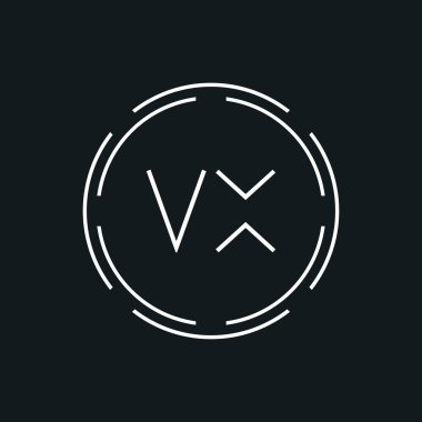 Yaratıcı Harf VX Logosu Yaratıcı Tipografi Vektör Şablonu. Dijital Soyut Harf VX Logo Tasarımı.