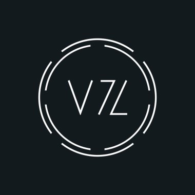 Yaratıcı Harf VZ Logo Yaratıcı Tipografi Vektör Şablonu. Dijital Soyut Harf VZ Logo Tasarımı.